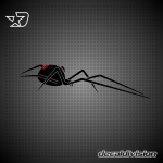 Black Spider Sticker